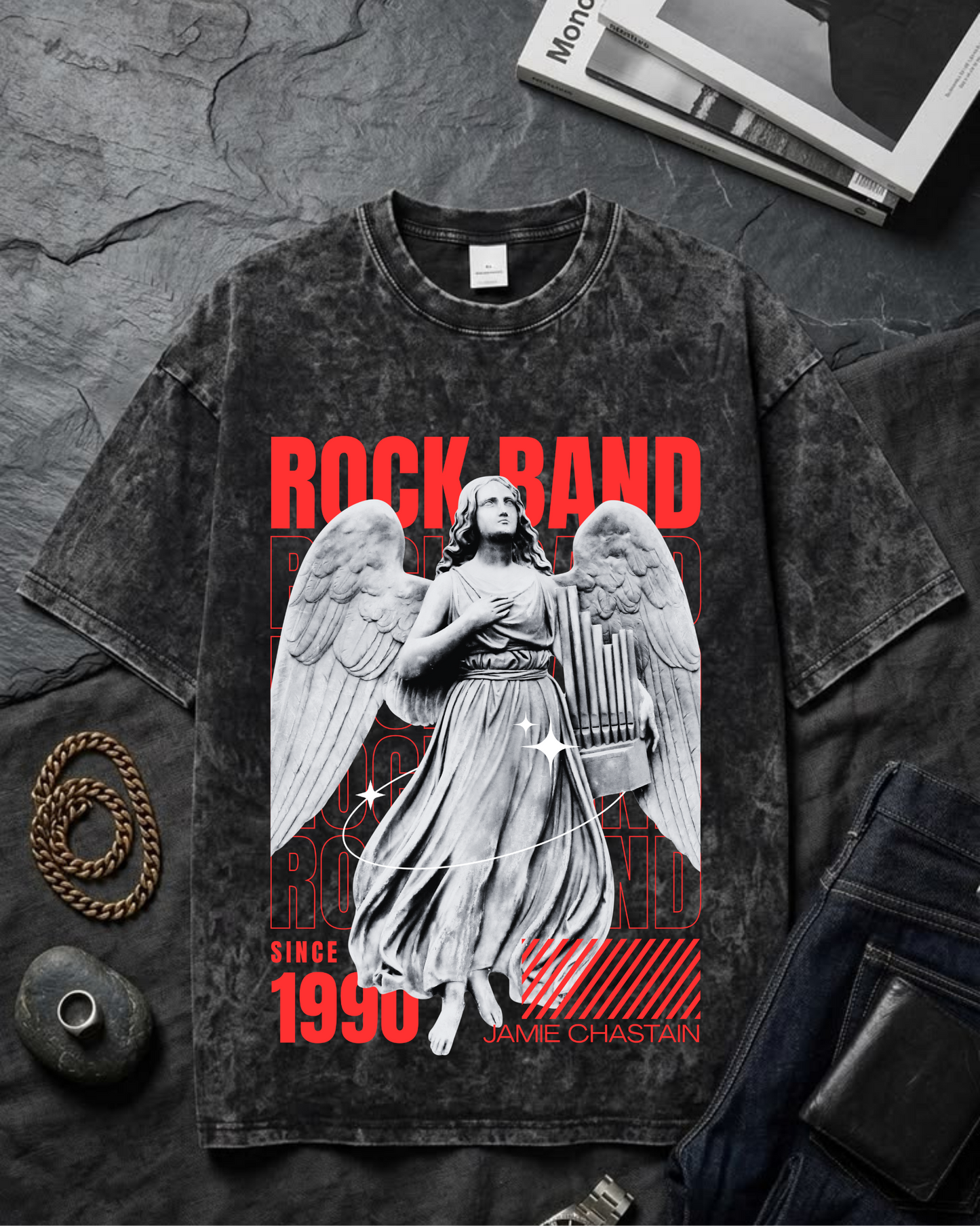 Unisex Acid Washed Oversized Tee