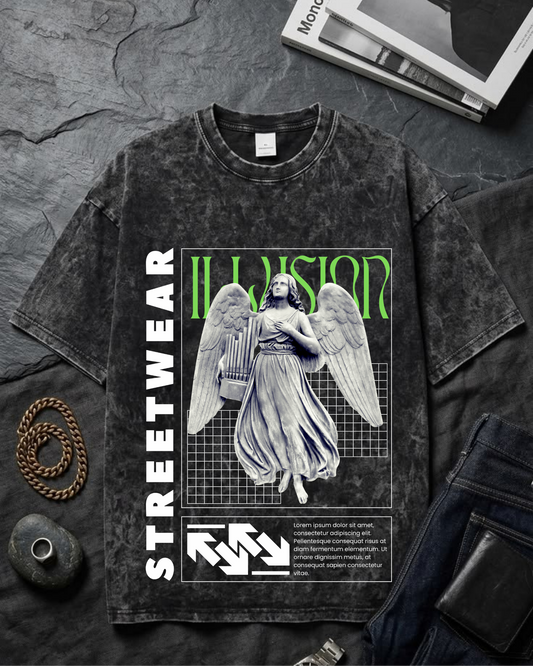 Unisex Acid Washed Oversized Tee